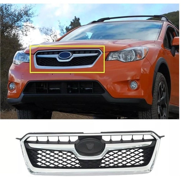 Front Bumper Upper Grille Chrome Grill Compatible with 2012-2016 Subaru Impreza - Picture 1 of 3